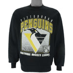 NHL (Chalk Line) - Pittsburgh Penguins Crew Neck Sweatshirt 1990s Medium Vintage Retro Hockey