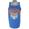 NBA (Logo 7) - Detroit Pistons Spell-Out Tank Top 1990s X-Large Vintage Retro Basketball