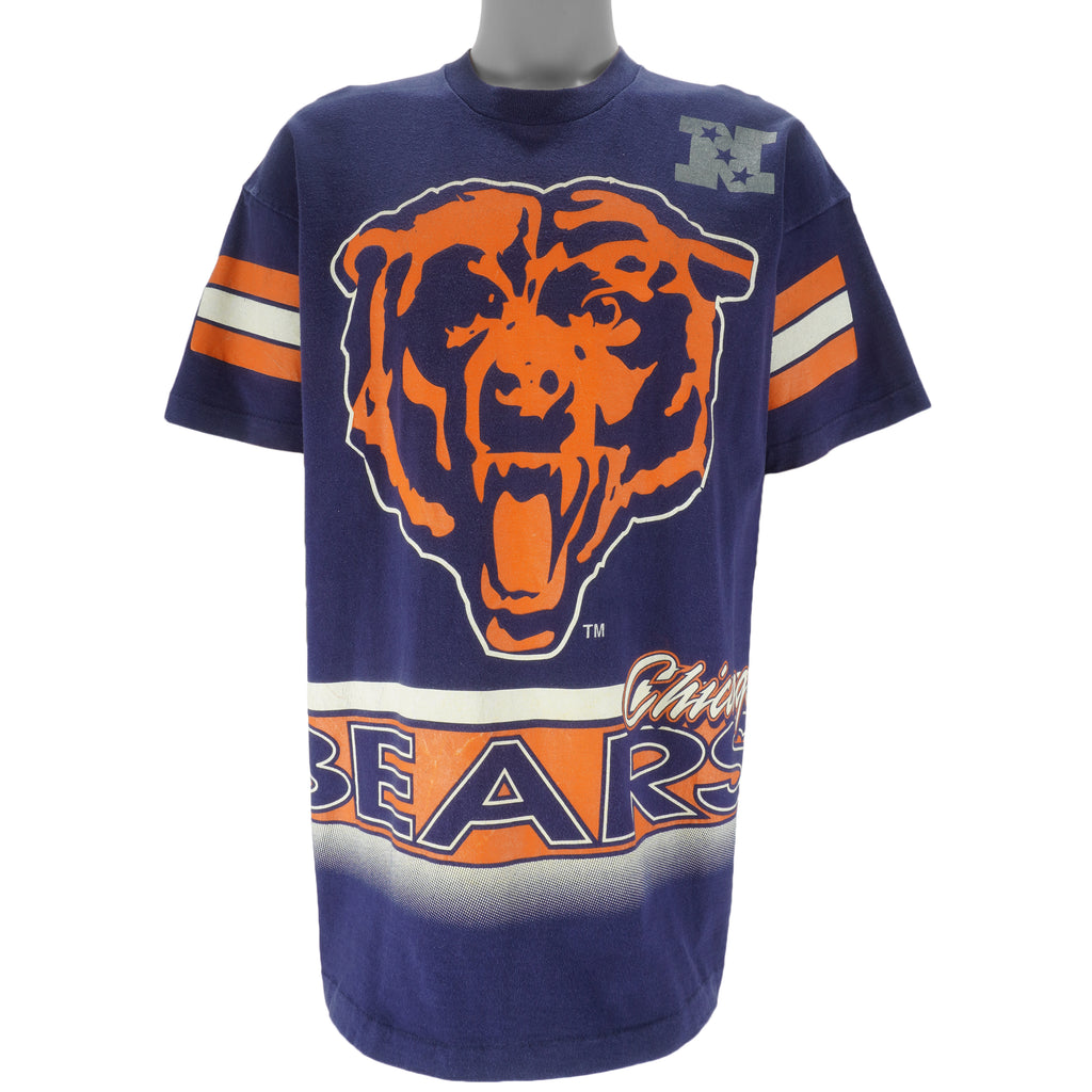 NFL (Salem) - Chicago Bears All Over Print Fan Jersey T-Shirt 1995 X-Large Vintage Retro Football