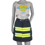 Reworked (Hard Rock) - Beige Crop Top Lace-Up Womens Adjustable Vintage Retro
