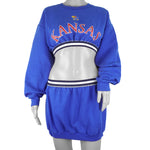 Reworks (NCAA) - Kansas City Jayhawks Cropped Sweatshirt & Skirt Womens Small