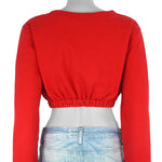 Reworked (GAP) - Red Cropped Sweatshirt Womens Large Vintage Retro