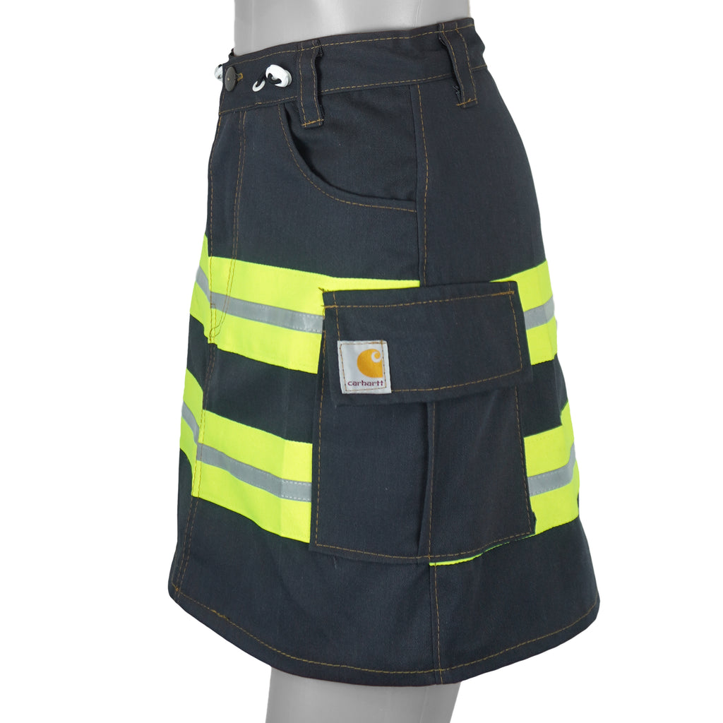 Reworked (Carhartt) - Safety Vest Reflective Mini Skirt Womens Small