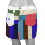 Reworked (Carhartt) - Patchwork Corduroy Mini Skirt Womens Small