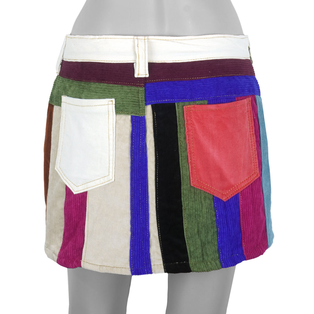 Reworked (Carhartt) - Womens Patched Corduroy Mini Skirt Small