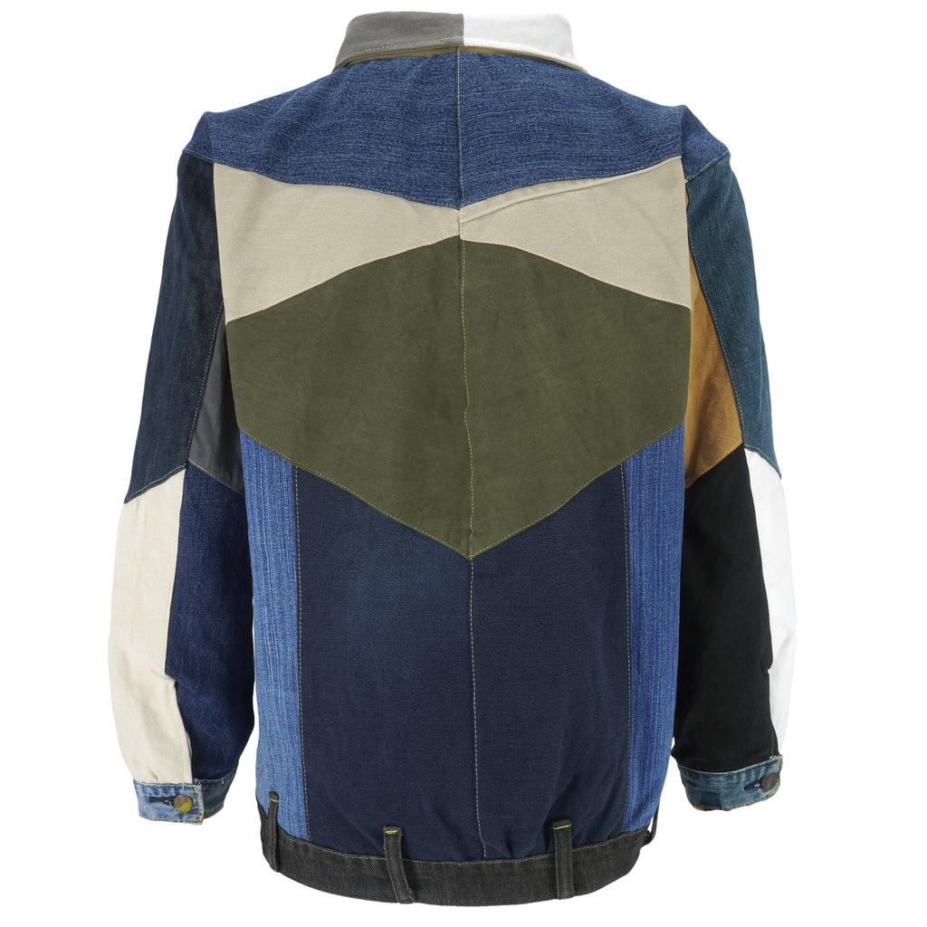 Reworked (Carhartt) - Dark Blue Patched Oversized Jacket Large