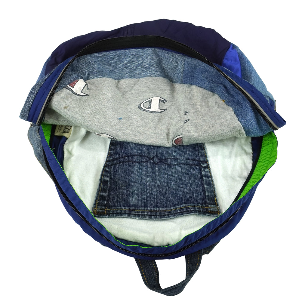 Reworked - Ellesse Turtleback Denim Windbreaker Backpack