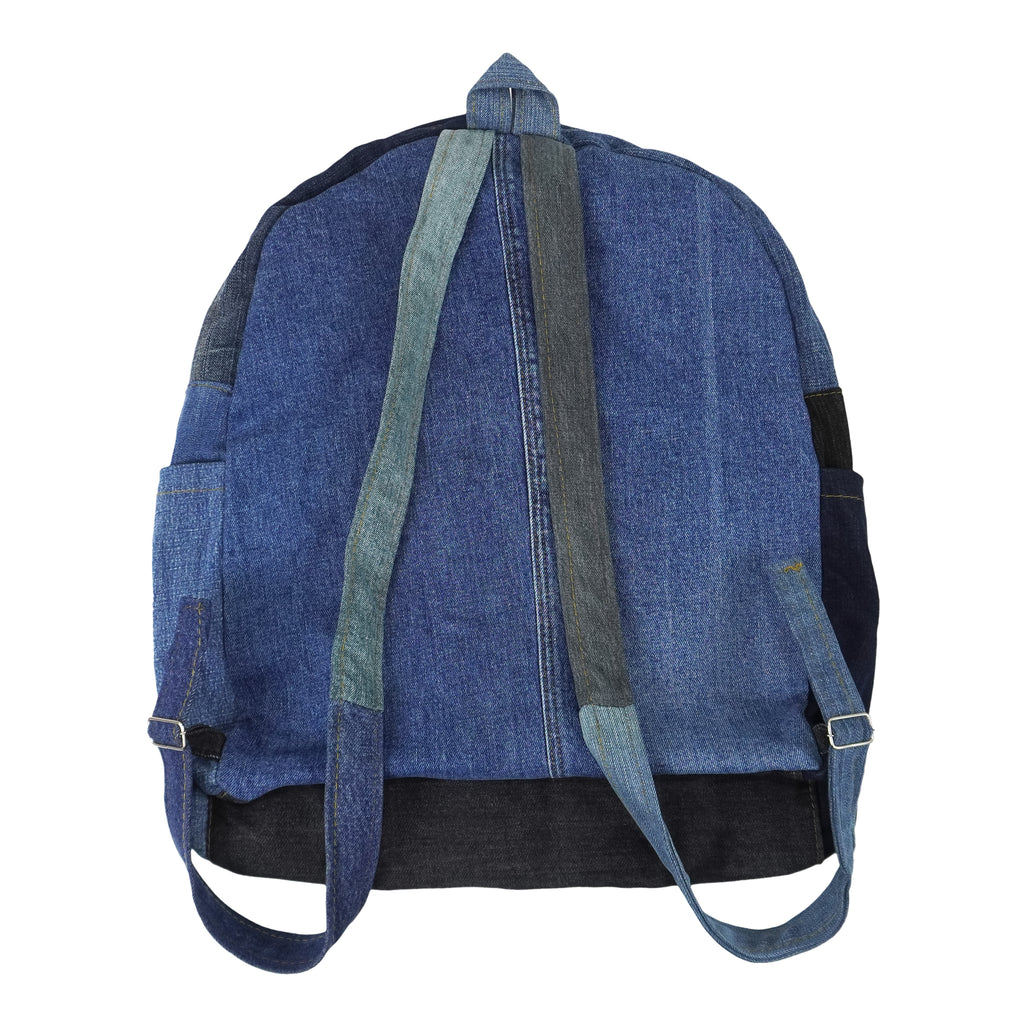 Reworked (Thrasher) - Patchwork Denim Backpack Bag