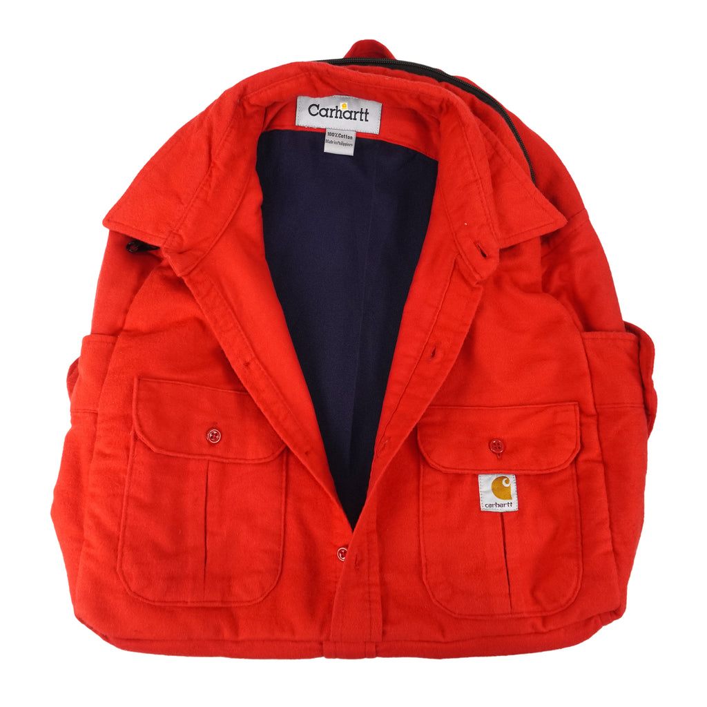 Reworked (Carhartt) - Red Shirt Backpack Vintage Retro
