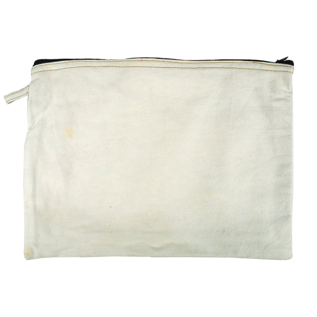 Reworked - Rectangle Off White Denim Purse Medium