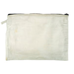 Reworked - Rectangle Off White Denim Purse Medium