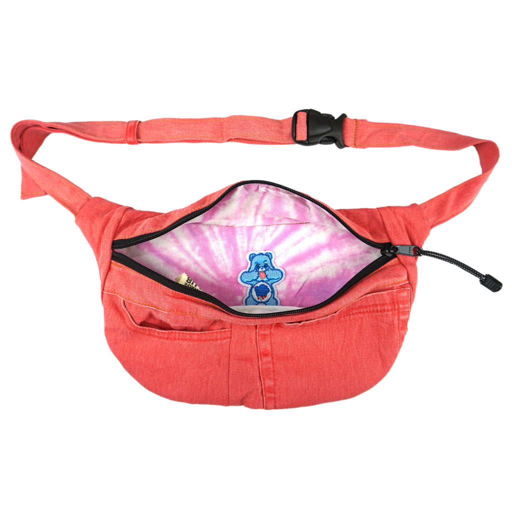 Reworked - Light Red Denim Fanny Pack Bag