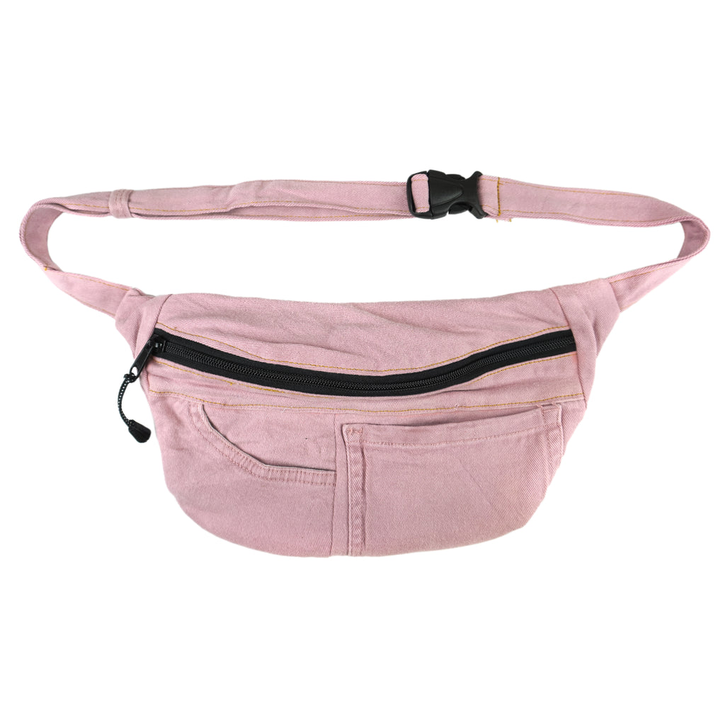 Reworked - Baby Pink Denim Fanny Pack Bag
