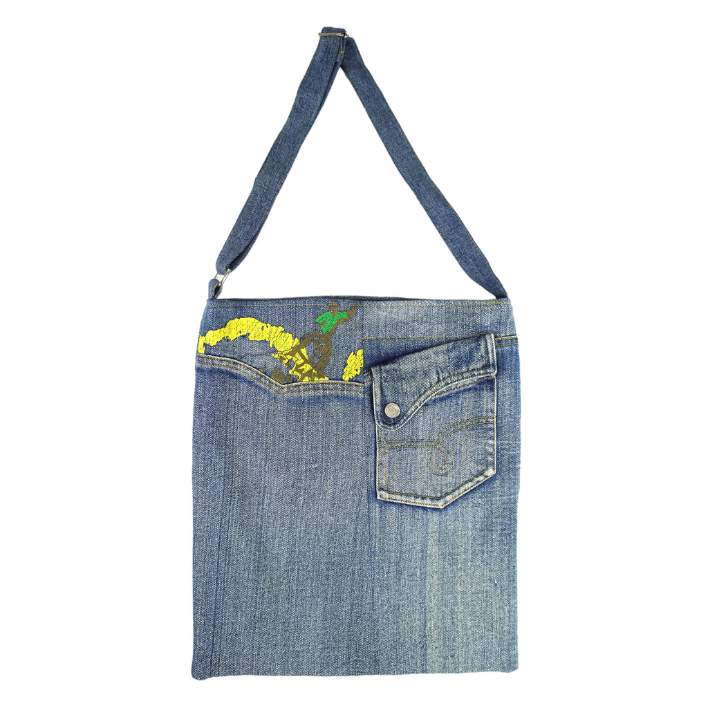 Reworked - Key West Denim Tote Shopping Bag