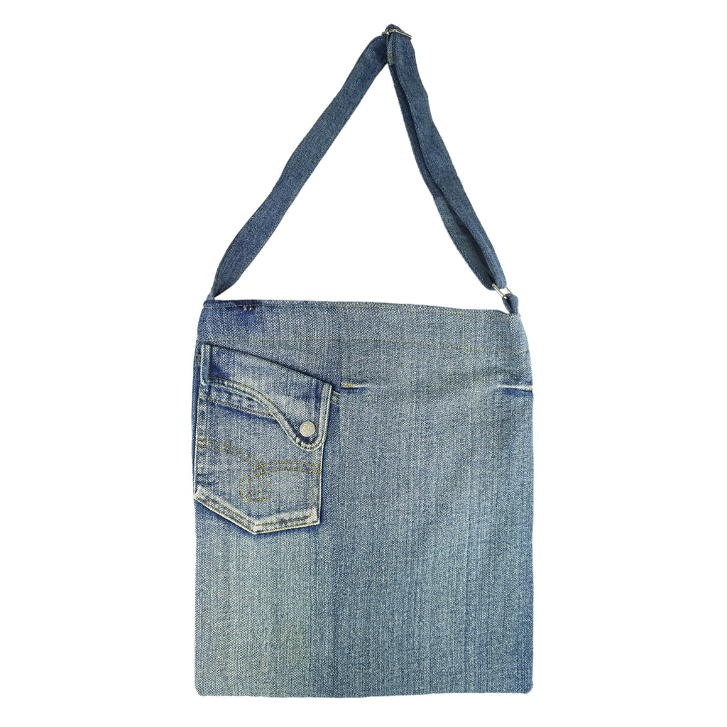 Reworked - Key West Denim Tote Shopping Bag