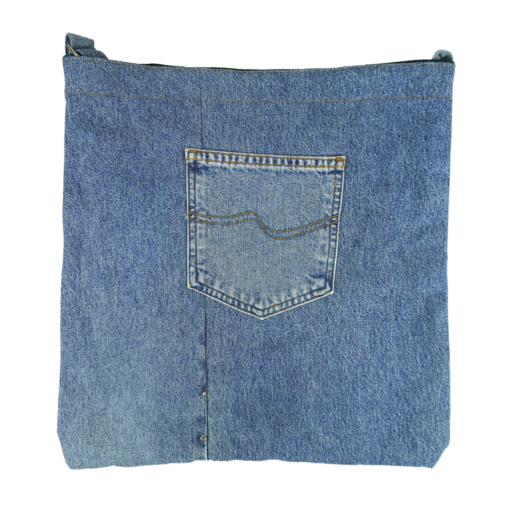 Reworked - Sacramento Denim Tote Shopping Bag