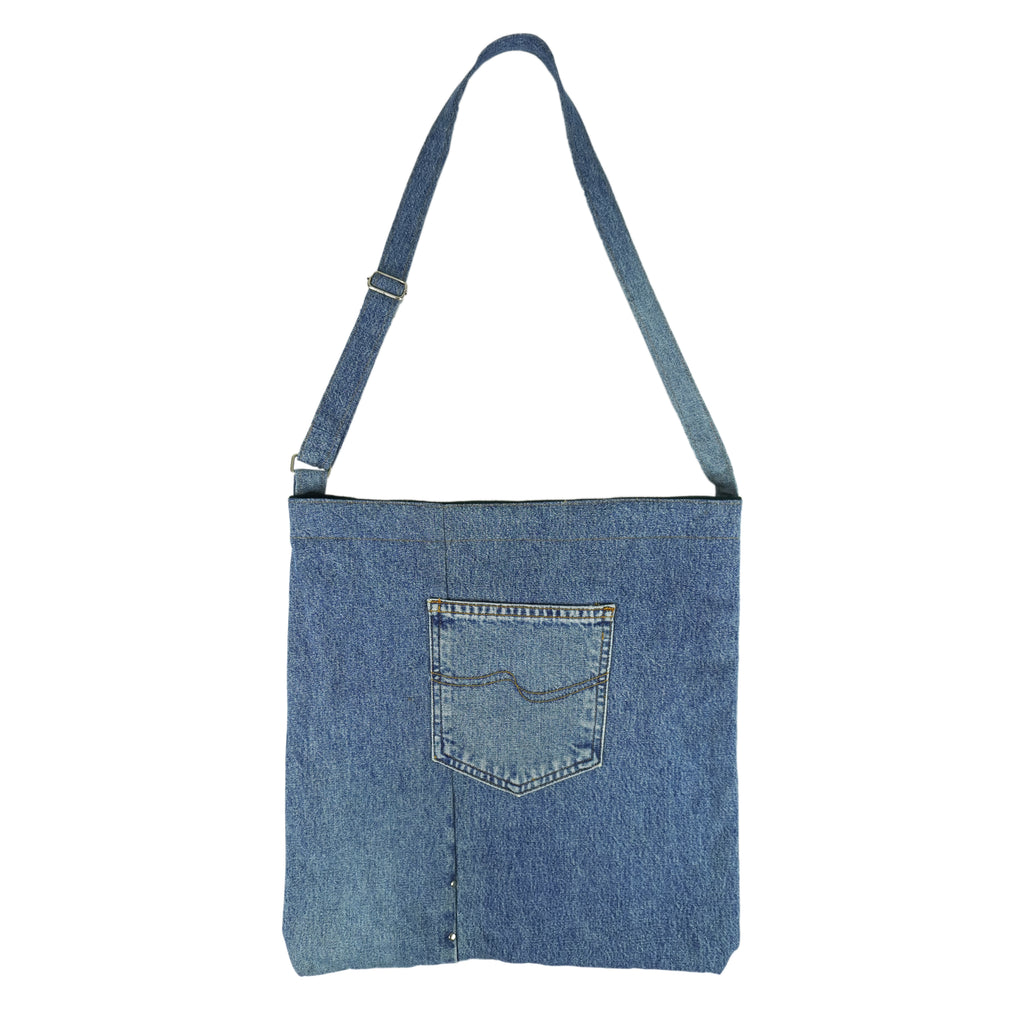 Reworked - Sacramento Denim Tote Shopping Bag