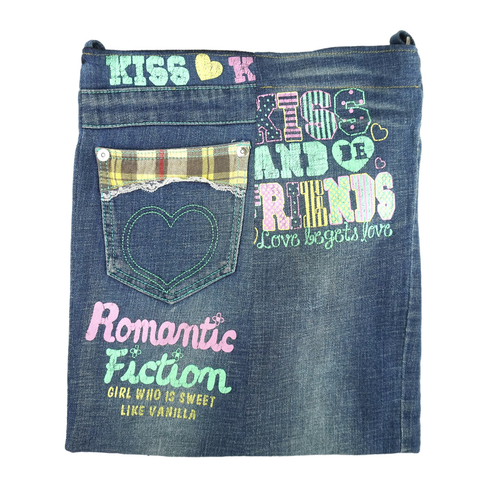 Reworked - Romantic Fiction Denim Tote Shopping Bag