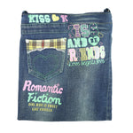 Reworked - Romantic Fiction Denim Tote Shopping Bag