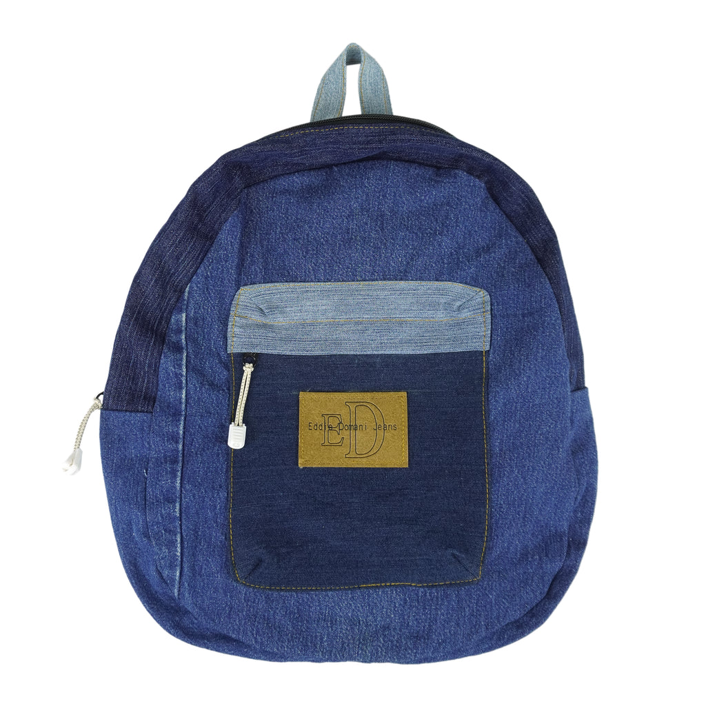 Reworked - Patchwork Denim X Panthers Football Backpack Bag