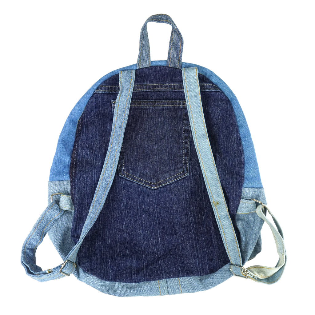Reworked - Denim X Fila Turtle Shell Patchwork Backpack Bag