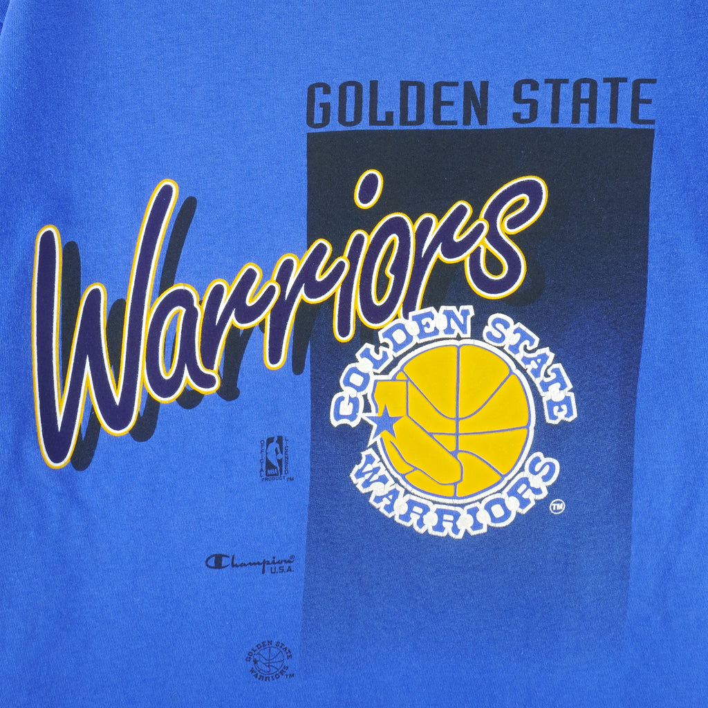 Champion - NBA Golden State Warriors Single Stitch T-Shirt 1980s Large Vintage Retro Basketball