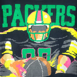 NFL (Caribe) - Green Bay Packers Single Stitch T-Shirt 1989 Large Vintage Retro Football