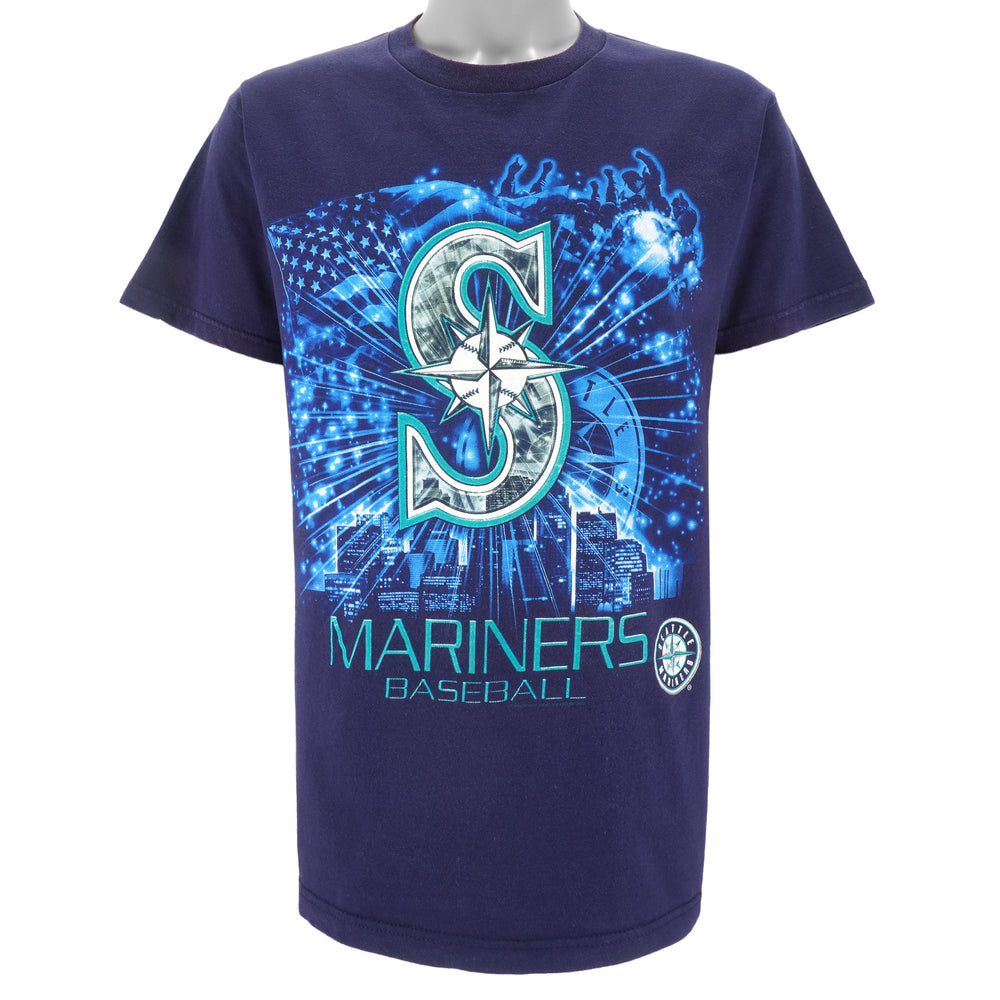 MLB - Seattle Mariners Big Logo T-Shirt 2001 Large Vintage Retro Baseball