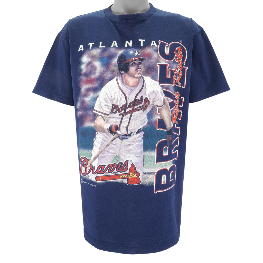 MLB - Atlanta Braves Ryan Klesko T-Shirt 1997 X-Large Vintage Retro Baseball