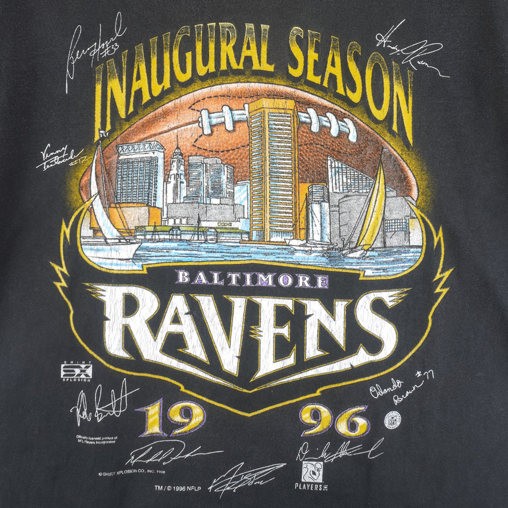 NFL (Shirt Xplosion) - Baltimore Ravens Inaugural Season T-Shirt 1996 XX-Large Vintage Retro Football