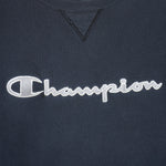 Champion - Black Crew Neck Sweatshirt 2000s Large Vintage Retro 