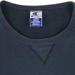 Champion - Black Crew Neck Sweatshirt 2000s Large Vintage Retro 