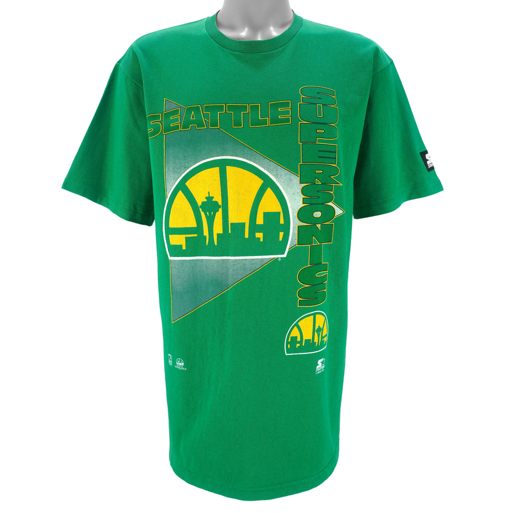 Starter - NBA Seattle SuperSonics Single Stitch T-Shirt 1990s Large Vintage Retro Basketball