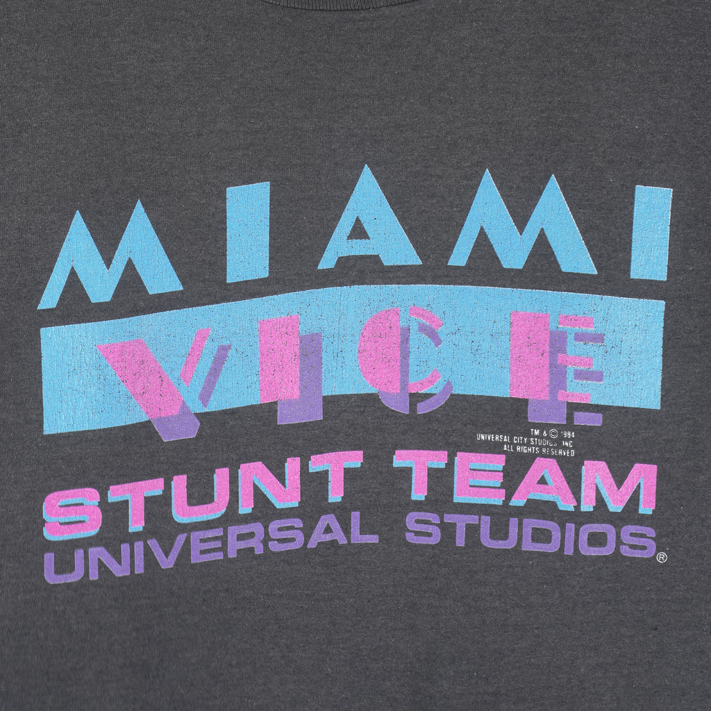 Vintage (Screen Stars Best) - Miami Vice Stunt Team T-Shirt 1984 Small Youth Vintage Retro