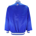 FILA - Blue Zip-Up Satin Jacket 1990s Large Vintage Retro