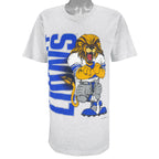 NFL (Nutmeg) - Detroit Lions Single Stitch T-Shirt 1990s Large Vintage Retro Football