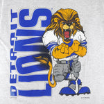 NFL (Nutmeg) - Detroit Lions Single Stitch T-Shirt 1990s Large Vintage Retro Football