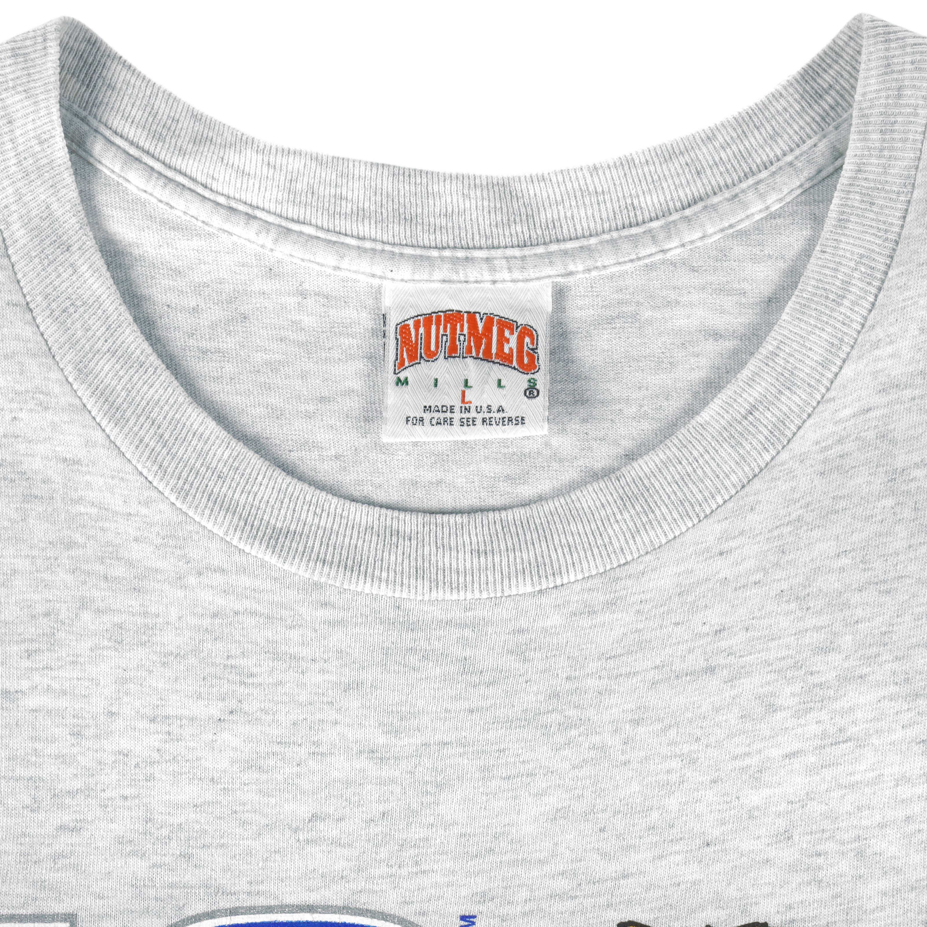 NFL (Nutmeg) - Detroit Lions Single Stitch T-Shirt 1990s Large Vintage Retro Football