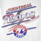 MLB (Bulletin Athletic) - Montreal Expos Single Stitch T-Shirt 1990s X-Large Vintage Retro Baseball