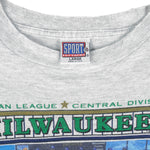 MLB (Sport Attack) - Milwaukee Brewers Single Stitch T-Shirt 1994 Large Vintage Retro Baseball