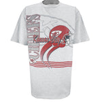 NFL (True Fan) - Kansas City Chiefs Helmet Single Stitch T-Shirt 1994 X-Large Vintage Retro Football