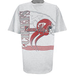 NFL (True Fan) - Kansas City Chiefs Helmet Single Stitch T-Shirt 1994 X-Large