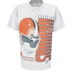NFL (Riddell) - Cleveland Browns Helmet T-Shirt 1998 Large Vintage Retro Football