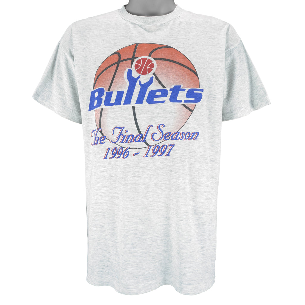 NBA - Washington Bullets The Final Season Single Stitch T-Shirt 1997 Large Vintage Retro Basketball