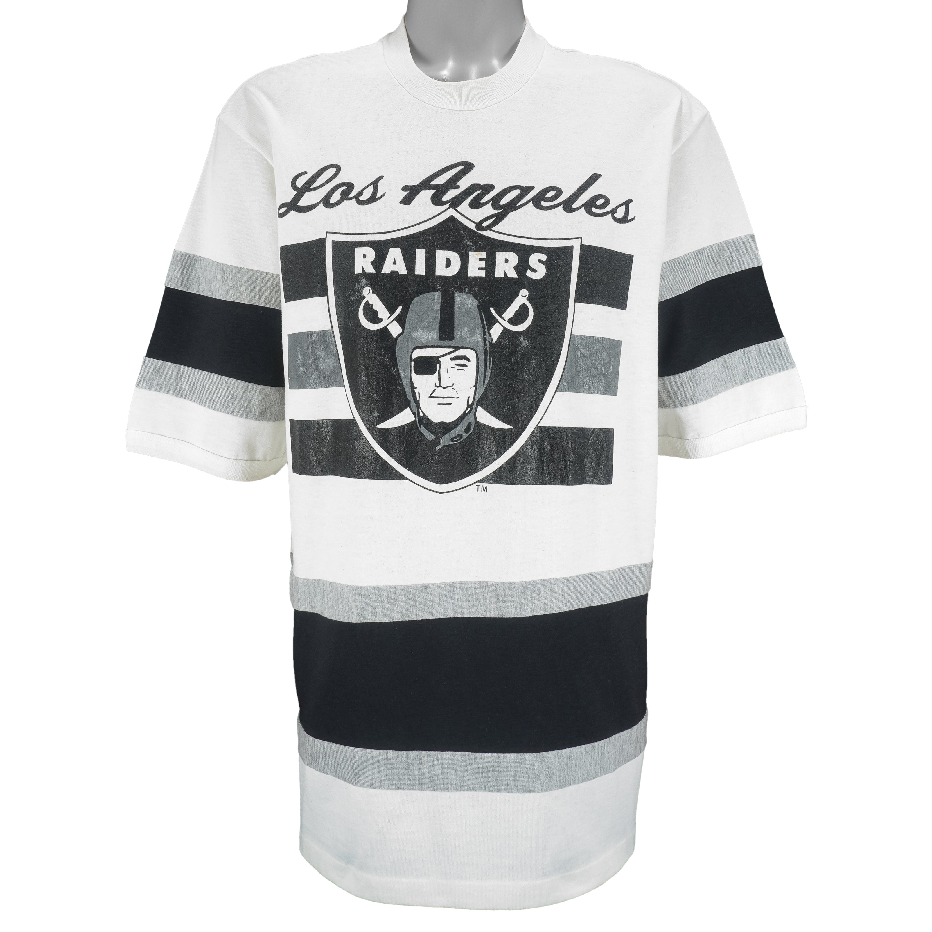 NFL (Nutmeg Mills) - Los Angeles Raiders Jersey 1990s X-Large Vintage Retro Football