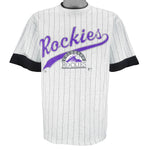 MLB (Salem) - Colorado Rockies Roll Em Ups T-Shirt 1992 Large