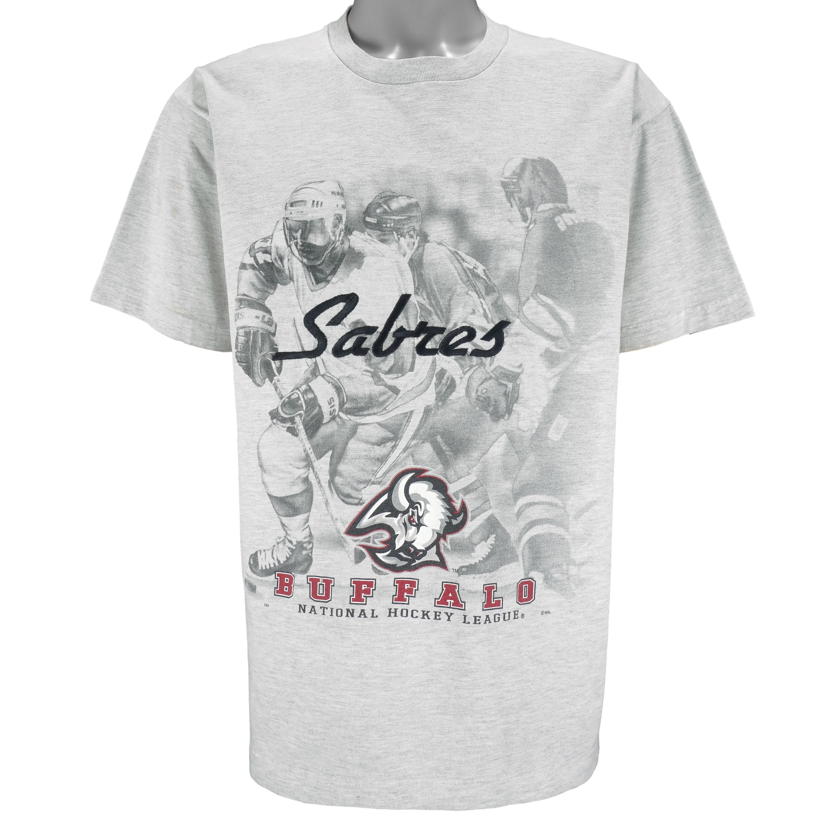 NHL (Tour Champ) - Buffalo Sabres Embroidered T-Shirt 1990s X-Large Vintage Retro Hockey