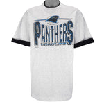 NFL (Trench) - Carolina Panthers Roll Em Ups T-Shirt 1993 X-Large Vintage Retro Football