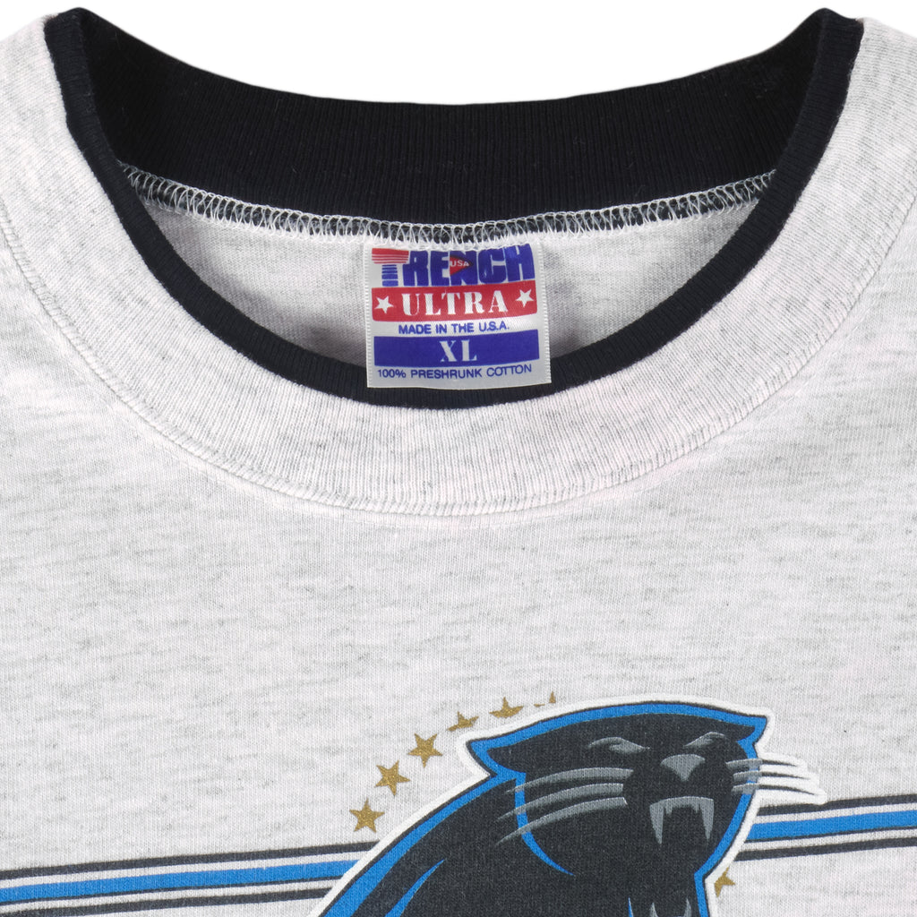 NFL (Trench) - Carolina Panthers Roll Em Ups T-Shirt 1993 X-Large Vintage Retro Football