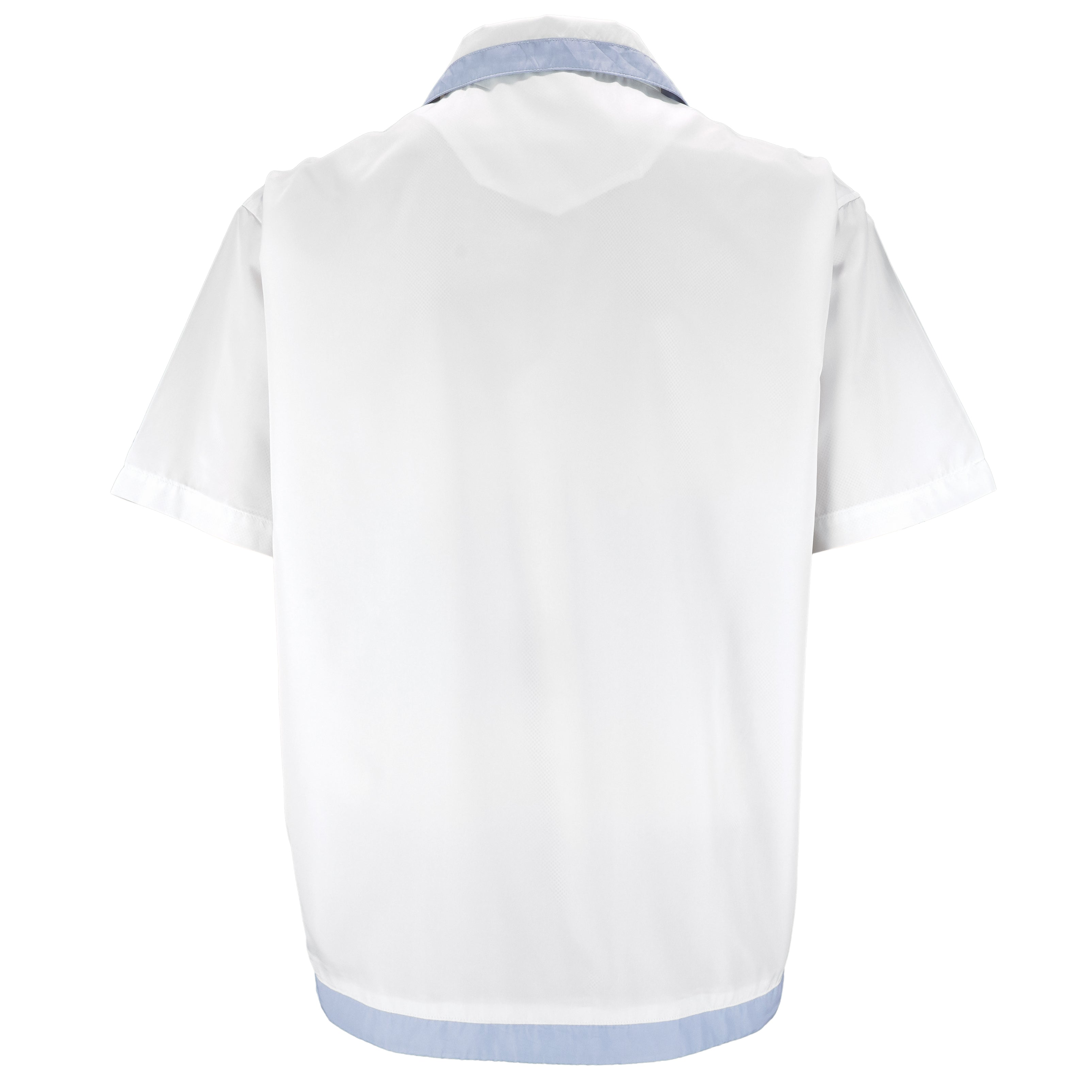Champion - White Zip-Up T-Shirt 1990s Large Vintage Retro